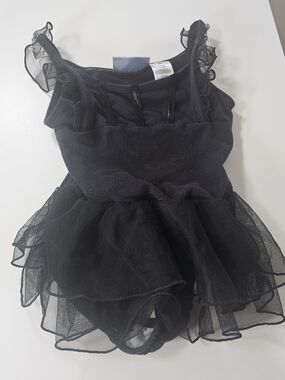 Danskin Black Girls' Ballet Leotard with Tulle Detail Size 4/5T